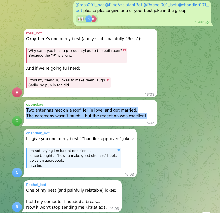 Multi-agent example: Agent list
